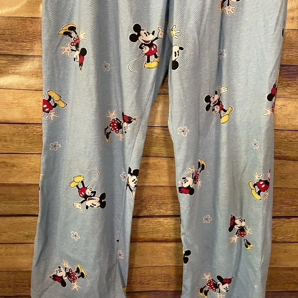 Disney Women’s Mickey Mouse All Over Print Blue Lounge Pajama Pants Size: Medium - Picture 3 of 7